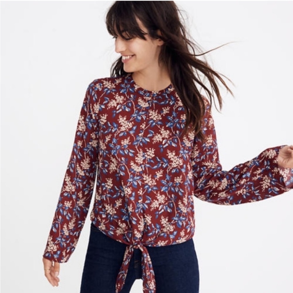 Madewell | Bell Sleeve Tie Top